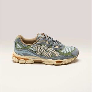 ASICS Green and Tan Gel Sneakers